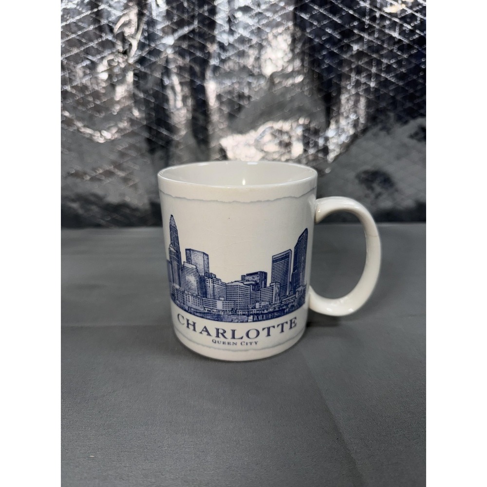 Starbucks Charlotte Queen City Coffee Mug 18oz White Ceramic Travel Cup Souvenir